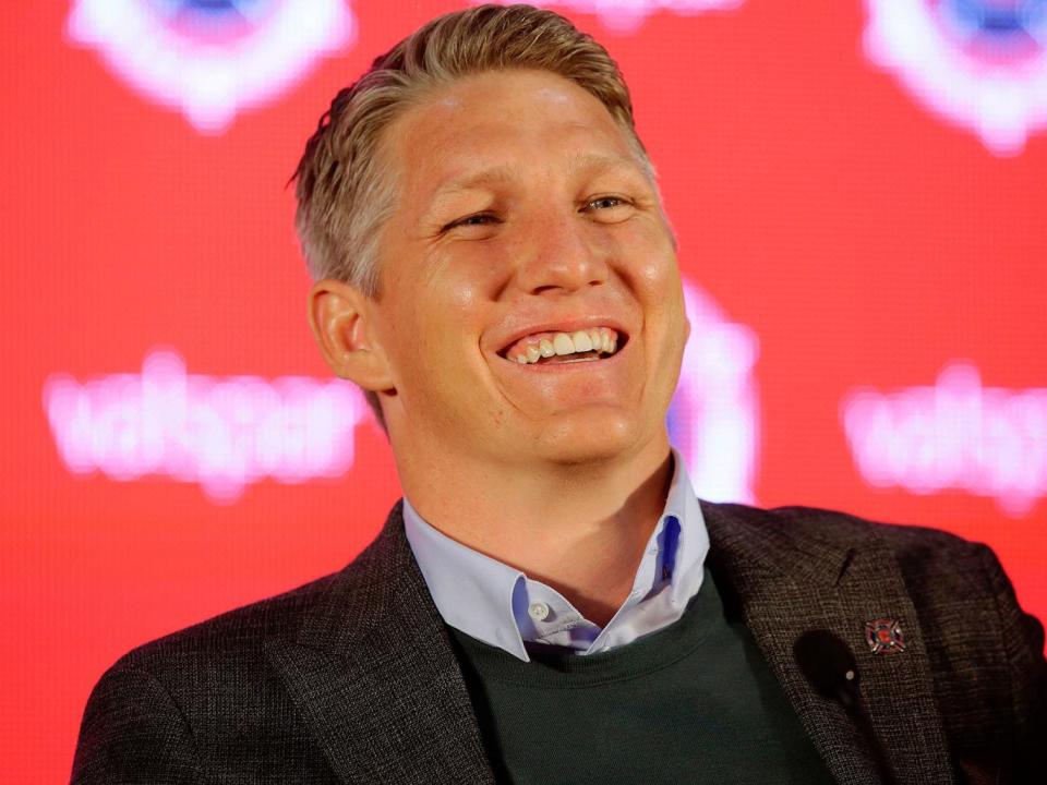 Schweinsteiger was also asked if he'll play for Germany again, despite retiring earlier this season (Getty)