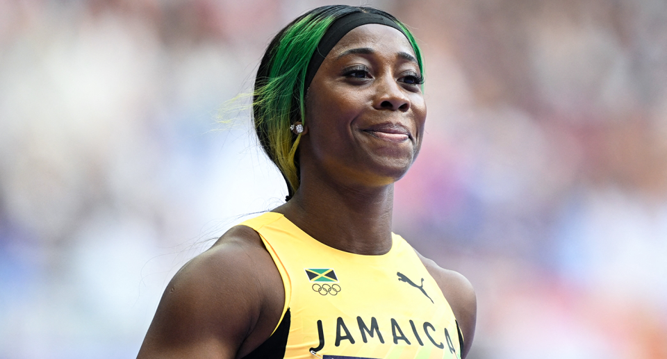 Shelly-Ann Fraser-Pryce is pictured here.