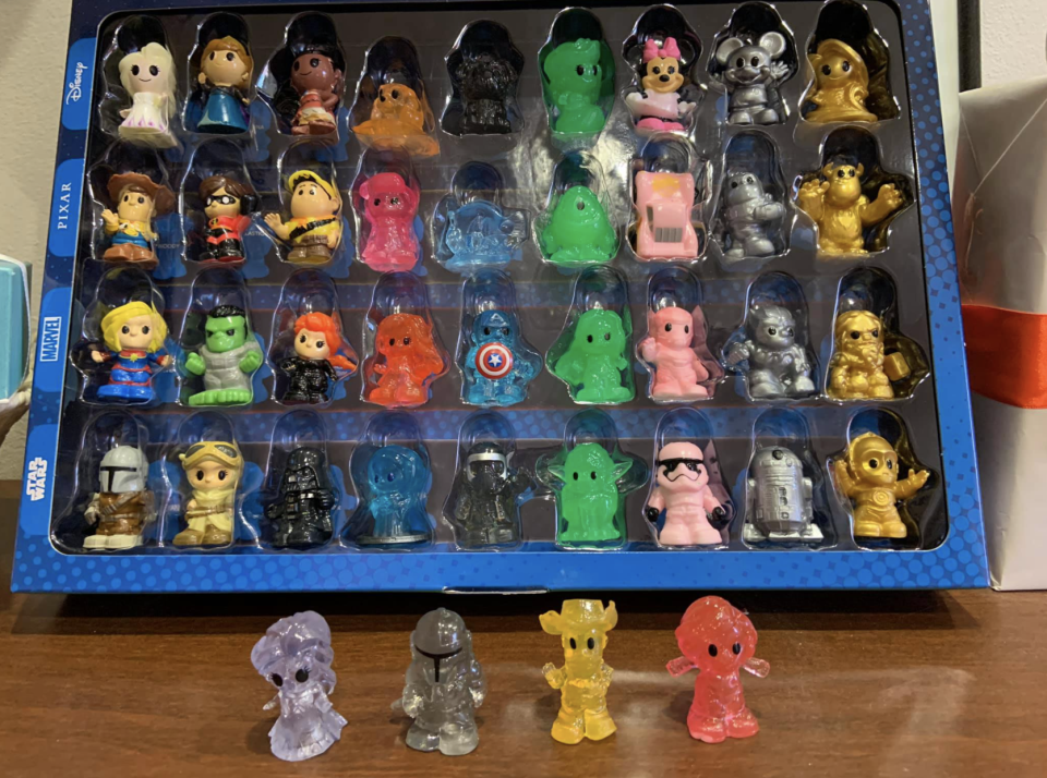 Photo shows an Ooshies collectors case completely full. 