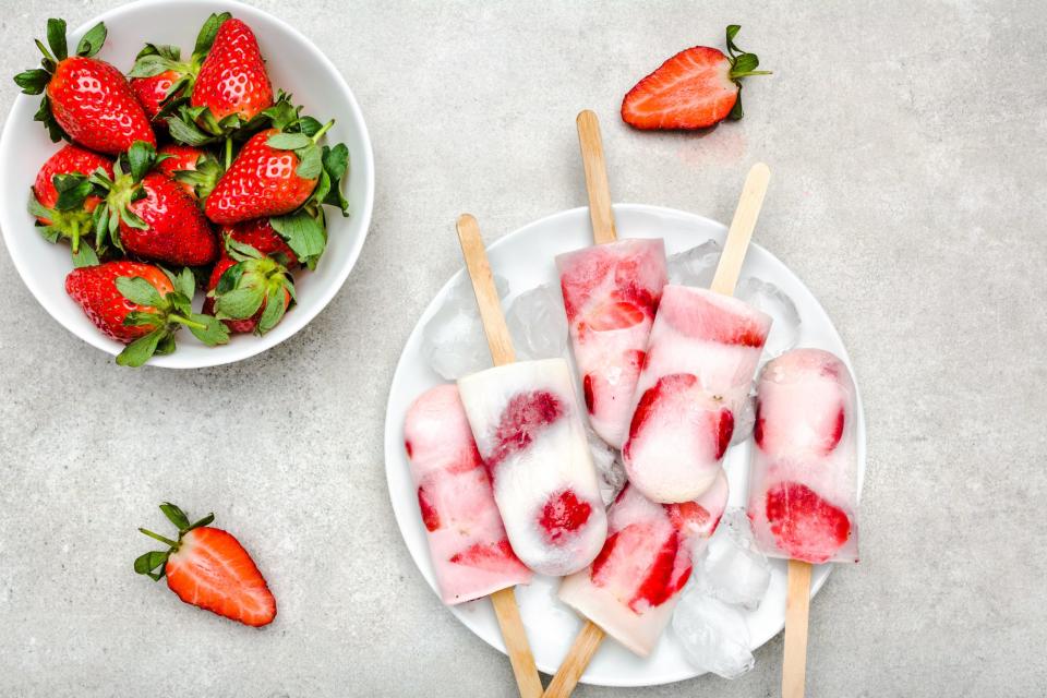 Paletas heladas de yogurt