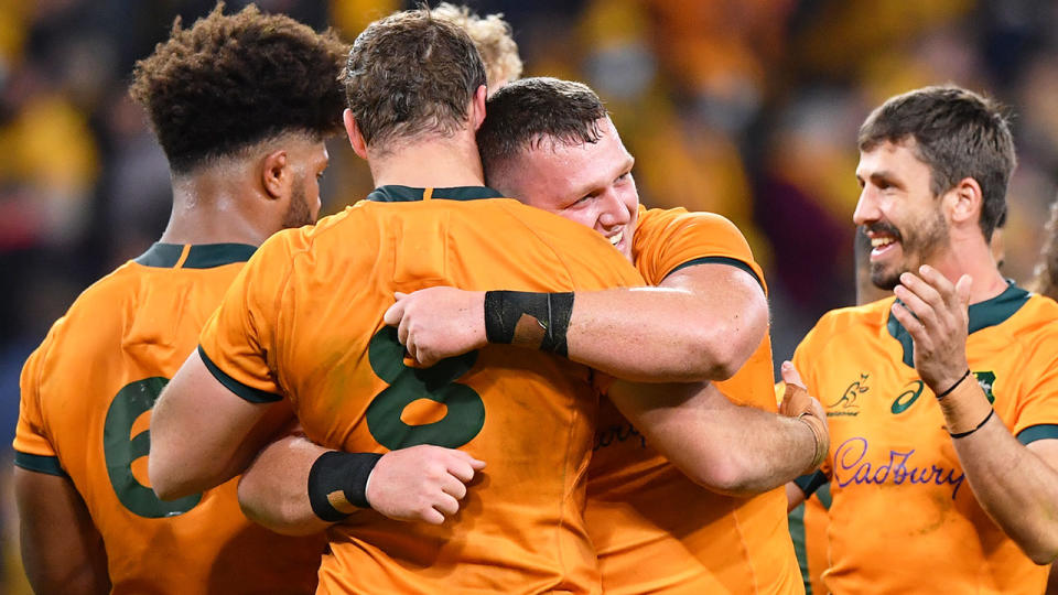 The Wallabies snatched a dramatic two-point win in the Test against France after a stirring second half fight back. Pic: AAP