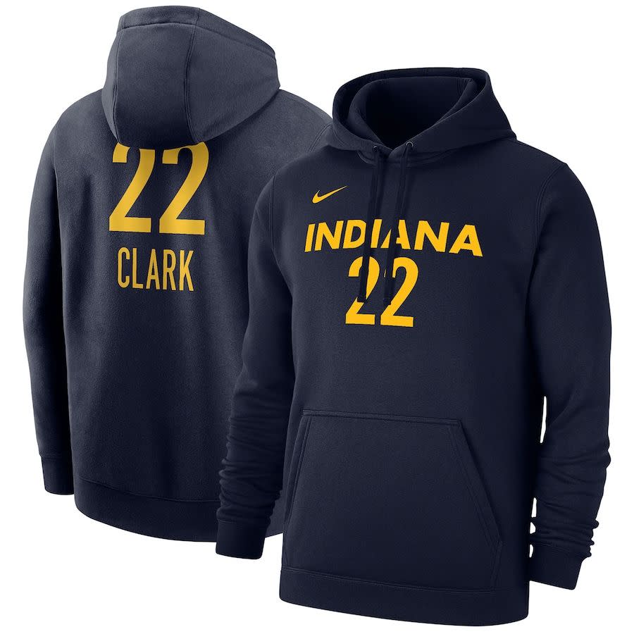 <p><a href="https://go.redirectingat.com?id=74968X1596630&url=https%3A%2F%2Fwww.fanatics.com%2Fwnba%2Findiana-fever%2Fcaitlin-clark-indiana-fever-nike-unisex-2024-wnba-draft-player-name-and-number-pullover-hoodie-navy%2Fo-1482%2Bt-92981252%2Bp-3555560467408%2Bz-9-417882137&sref=https%3A%2F%2Fwww.womenshealthmag.com%2Flife%2Fa60512647%2Fcaitlin-clark-indiana-fever-jersey%2F" rel="nofollow noopener" target="_blank" data-ylk="slk:Shop Now;elm:context_link;itc:0;sec:content-canvas" class="link ">Shop Now</a></p><p>Caitlin Clark Indiana Fever Hoodie</p><p>fanatics.com</p><p>$84.99</p>