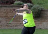 Jun 21, 2018; Des Moines, IA, USA; Kara Winger wins the women's javelin with a throw of 206-3 (62.88m) during the USA Championships at Drake Stadium. Kirby Lee-USA TODAY Sports