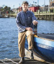 <p>Matthew Rhys rows along the East River to deliver Talisker Whisky to the 2022 Billion Oyster Party benefiting New York Harbor oyster reef restoration on Sept. 29.</p>