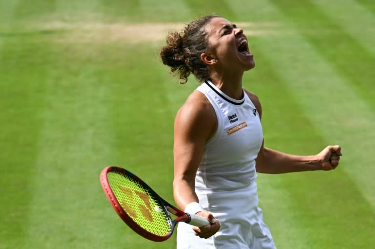 Italy's Jasmine Paolini celebrates reaching the Wimbledon final (Ben Stansall)