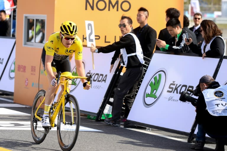 Britain's Geraint Thomas finished second in the Tour de France Shanghai Criterium