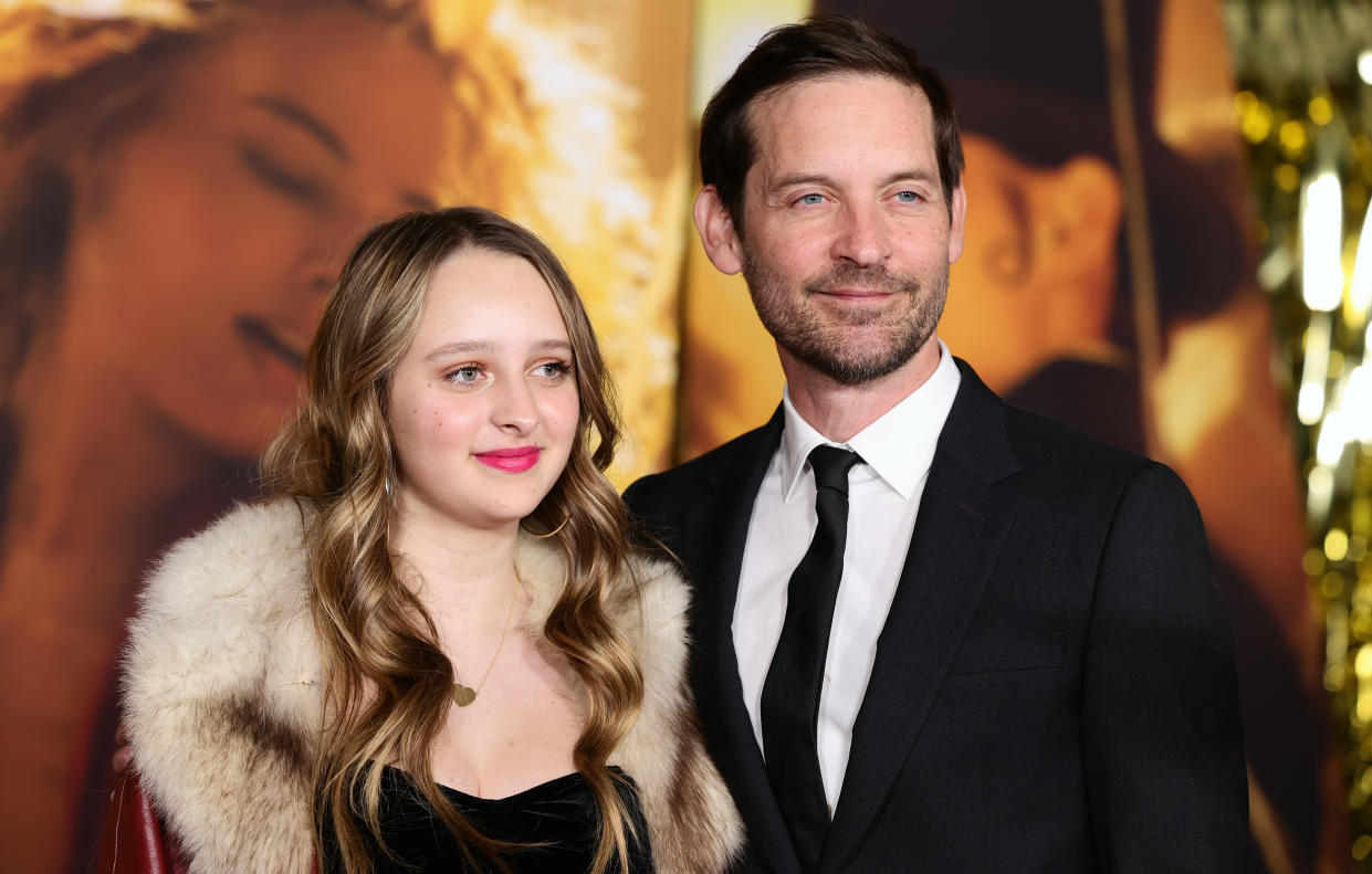 Ruby Sweetheart Maguire and Tobey Maguire at the Global Premiere Screening of 