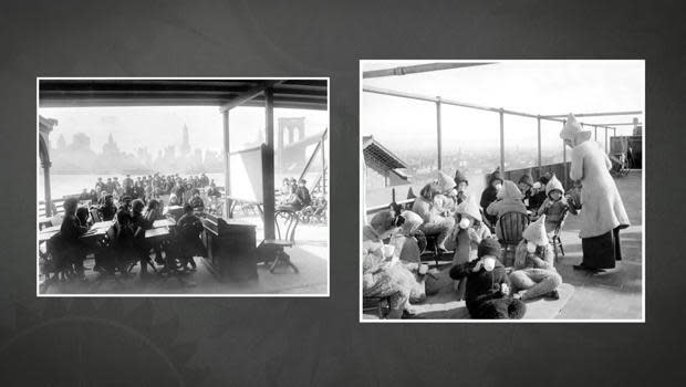 New York City held classes outdoors during the Spanish Flu epidemic. / Credit: CBS News