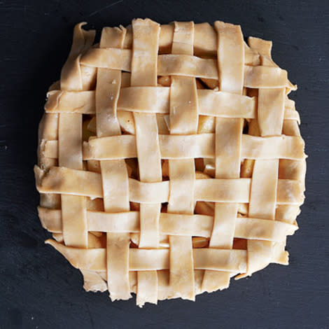 For juicy pies, a lattice top works best because it allows steam to escape during baking.