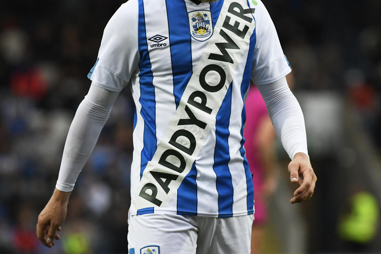 Huddersfield Town's jersey during the pre season friendly with Rochdale. (Credit: Getty Images)