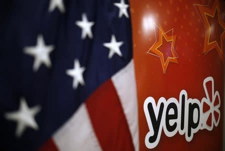 The Yelp Inc. logo is seen in their offices in Chicago, Illinois, March 5, 2015. REUTERS/Jim Young
