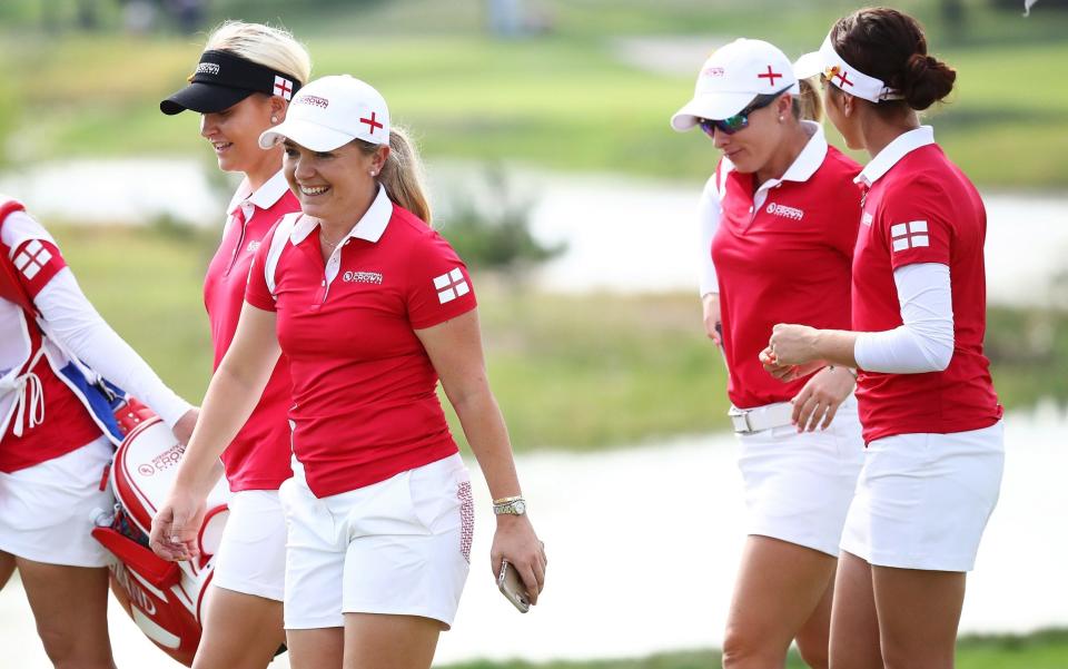 Bronte Law (front) says English golf has healthy competition - Getty Images AsiaPac