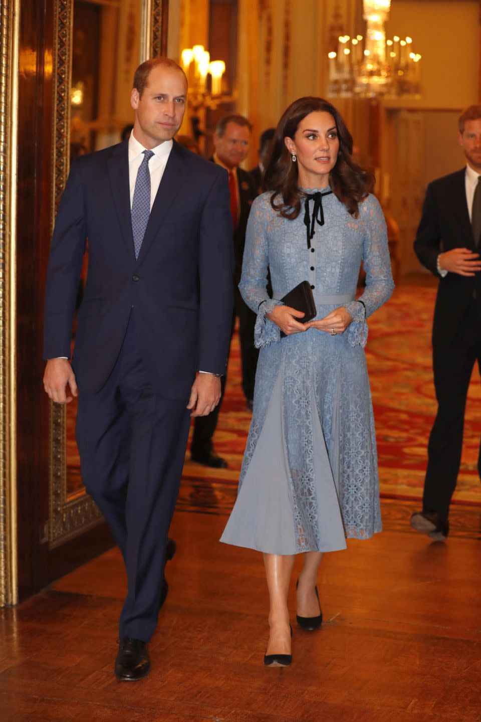 She appeared at the reception alongside her husband, Prince William. Photo: Getty Images