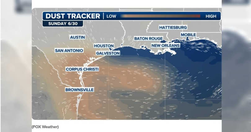 美國多地區受到沙塵暴侵襲。（圖／翻攝自Fox Weather）