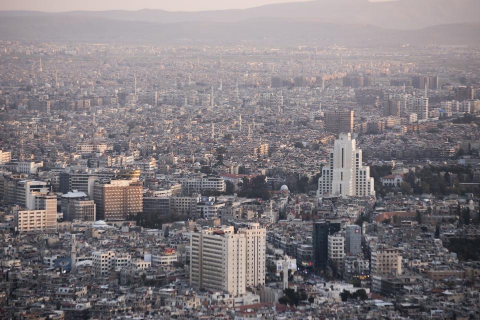 A photo of the sprawling city of Damascus, Syria.
