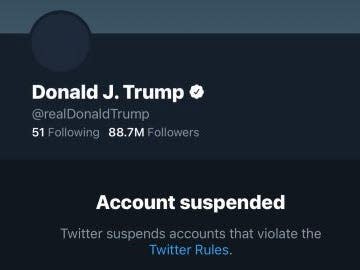 Donald Trump's suspended Twitter acount