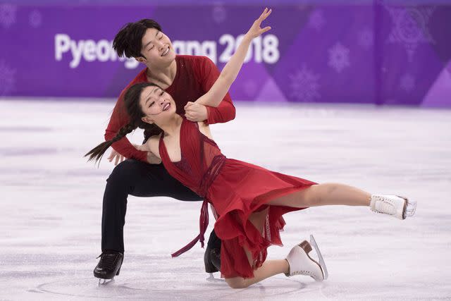 <p>Paul Chiasson/The Canadian Press via AP</p> Maia Shibutani and Alex Shibutani of Team USA compete in the free dance at the 2018 Winter Olympics in Pyeongchang, Korea