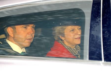 Britain's Prime Minister Theresa May, together with her Chief of Staff Gavin Barwell, leaves the LBC radio studios in central London, Britain, November 16, 2018. REUTERS/Peter Nicholls