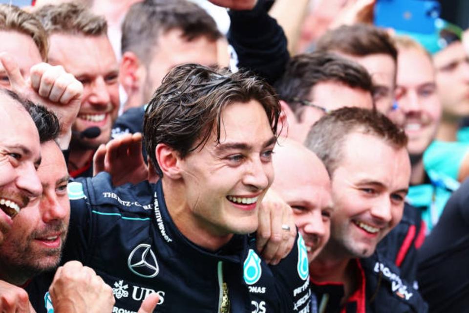 George Russell was the surprise winner of the Austrian Grand Prix yesterday after F1 champion Max Verstappen and Lando Norris collided in the late stages to hand the Brit his first win since 2022.