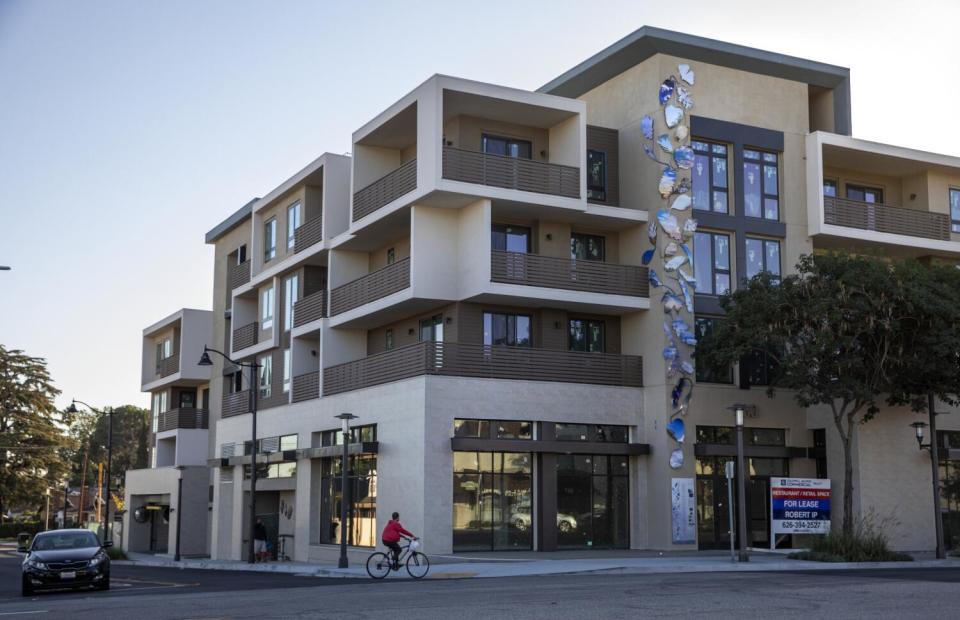 A commercial building is for lease on Valley Boulevard in Rosemead.