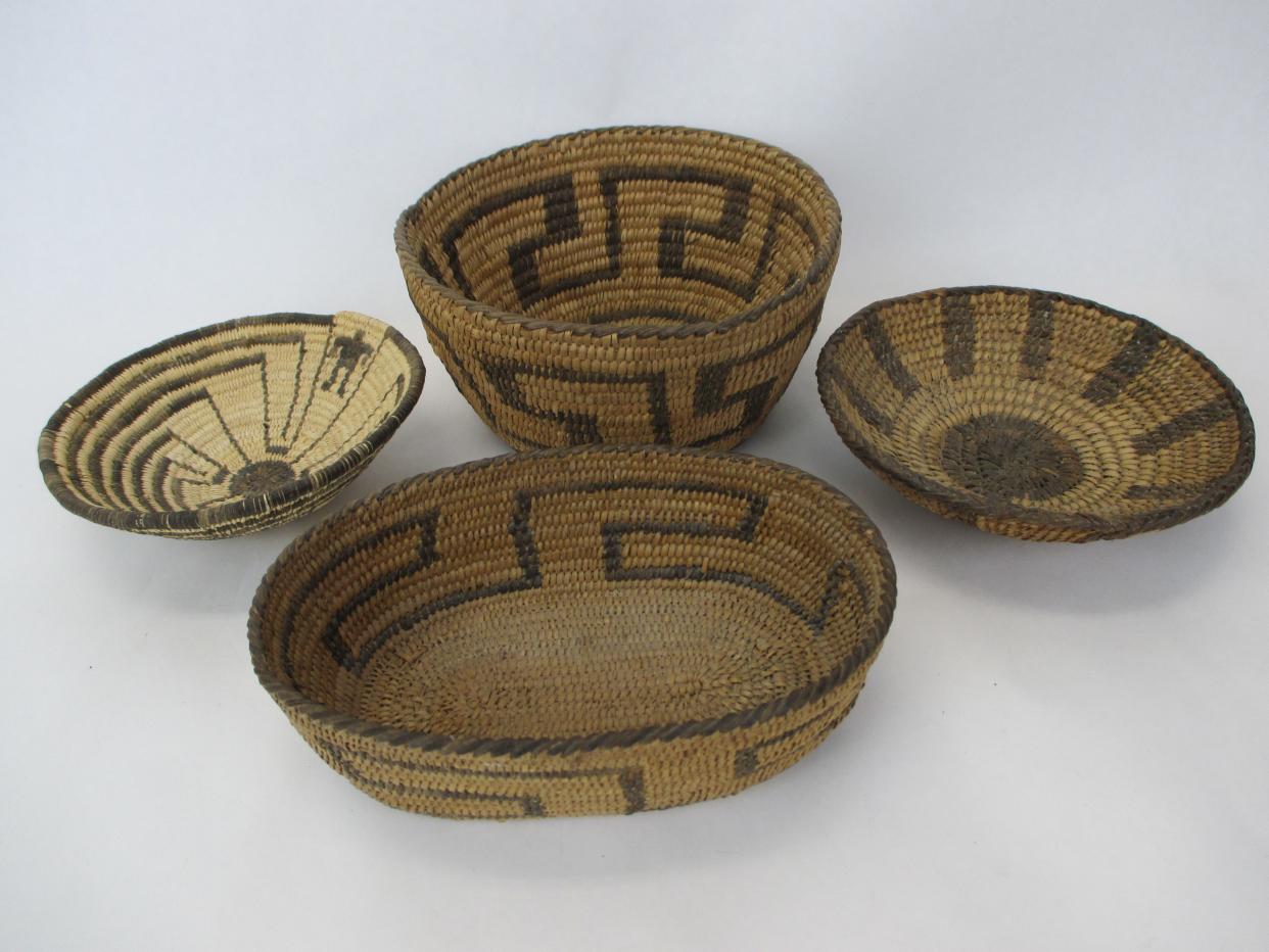 Smaller Pima baskets like these ($75 to $150) are wonderful examples of the weaver's art.
