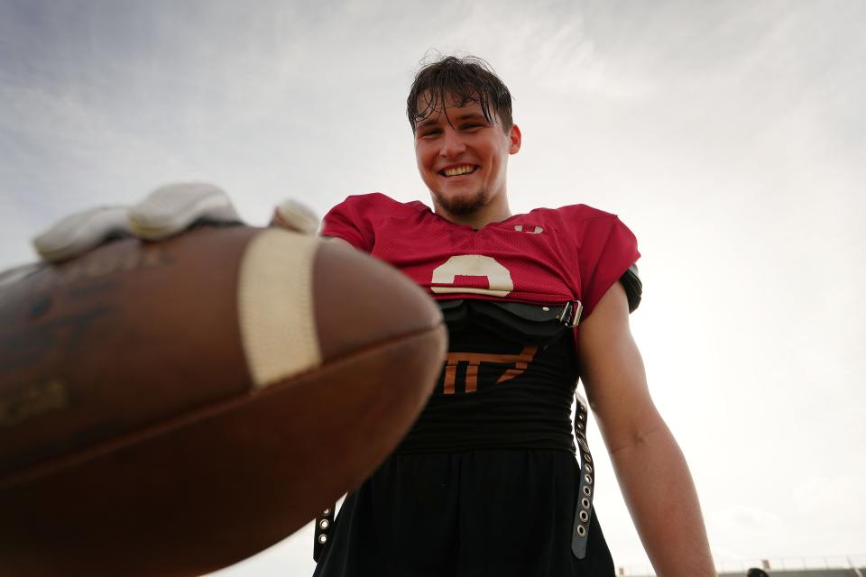 Hutto linebacker and defensive end Brody Bujnoch will lead the Hippos' defense this season. The senior is in his fourth year as a varsity player and has more than 200 career tackles.