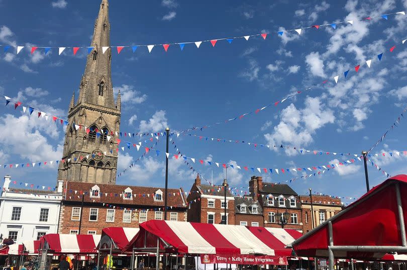 A view of Newark Market Place in Newark