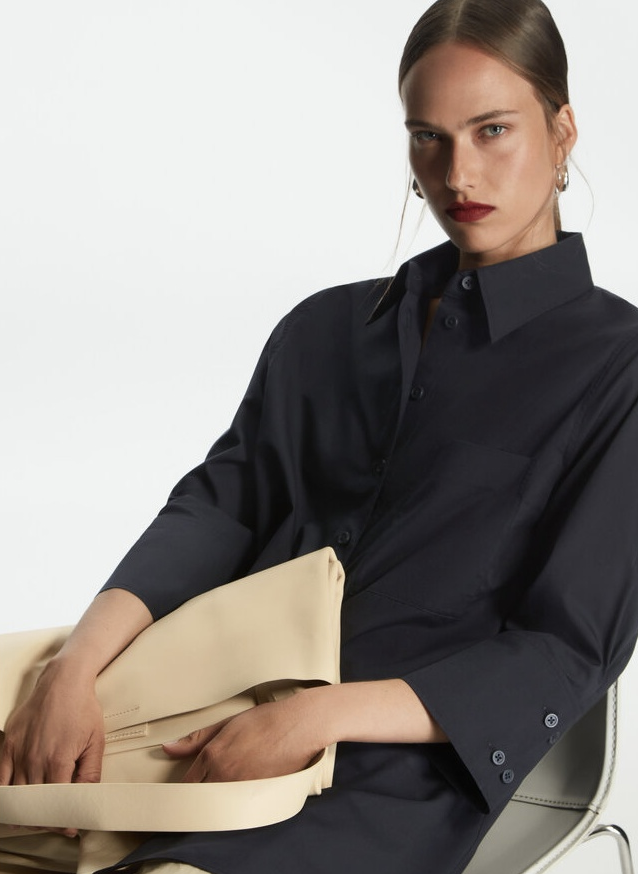 A photo of a model in Cos Relaxed-Fit Shirt.