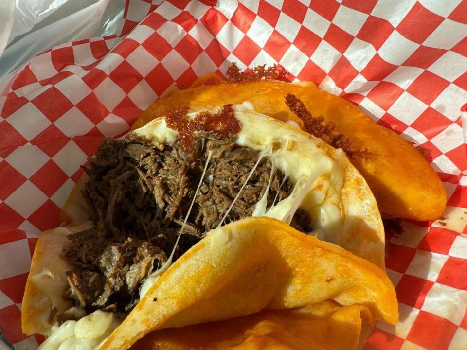 A birria taco at Birrieria Tijuana at 3040 Northwest Ave. in Bellingham, Wash. on Wednesday, June 5, 2024. Alyse Smith/The Bellingham Herald