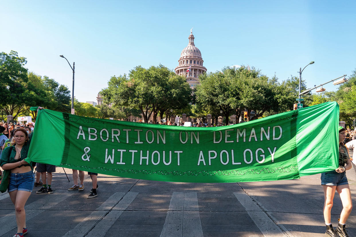 Abortion rights pro-choice protest texas capitol SUZANNE CORDEIRO/AFP via Getty Images