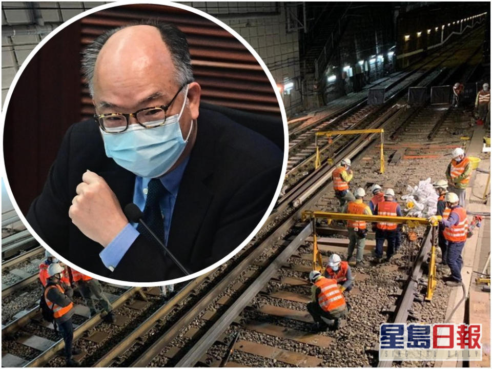 陳帆（小圖）表示政府經研究後建議在運輸及房屋局轄下成立鐵路署。