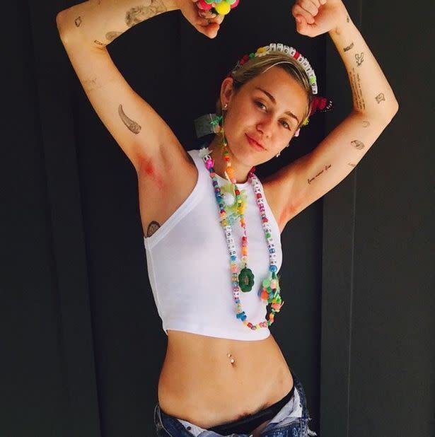 <p>If you want to shave, wax, laser, or ignore your underarm hair that’s your prerogative. But when Miley Cyrus spawned a trend of brightly dyed armpit hair it was hard to ignore. <i>(photo: Instagram)</i></p><p><i><br></i></p>