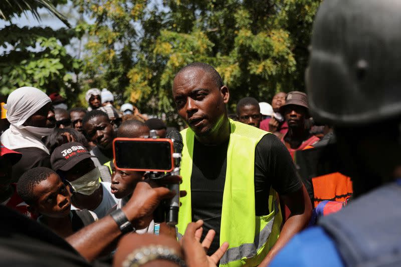 FILE PHOTO: Alleged gang leader calls on supporters to retake control of neighborhood, in Port-au-Prince