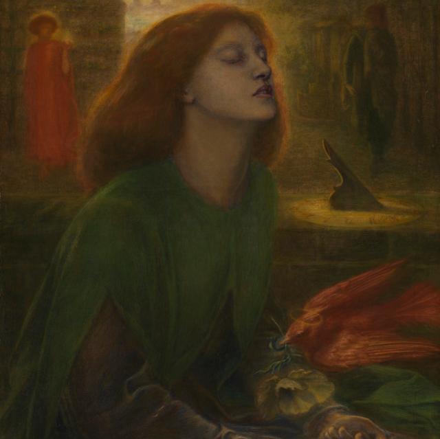 Rossetti used Elizabeth Siddal as his model for Beata Beatrix, a painting of Dante's poem La Vita Nuova - Marcus Leith