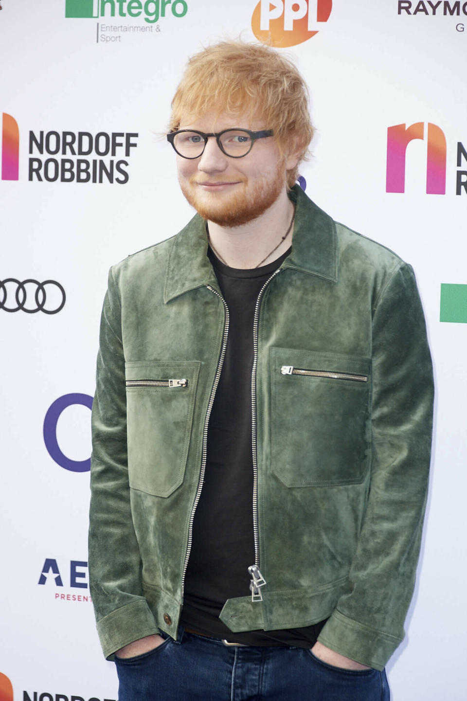 Photo by: KGC-247/STAR MAX/IPx 2019 7/5/19 Ed Sheeran at the Nordoff Robbins Silver Clef Awards held at the Grosvenor House Hotel London