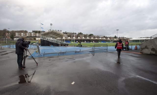 The game could not go ahead at Scotstoun Stadium 