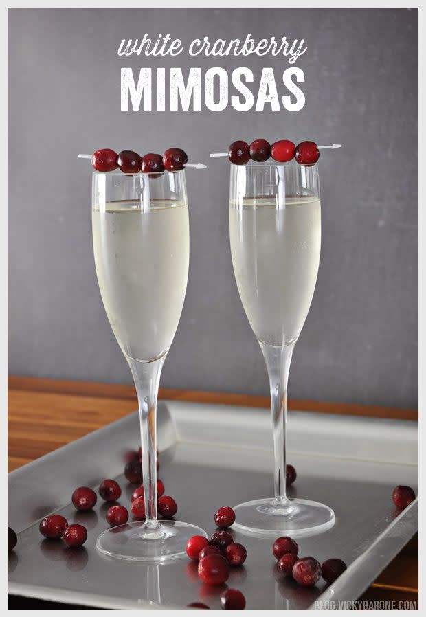 White Cranberry Mimosas