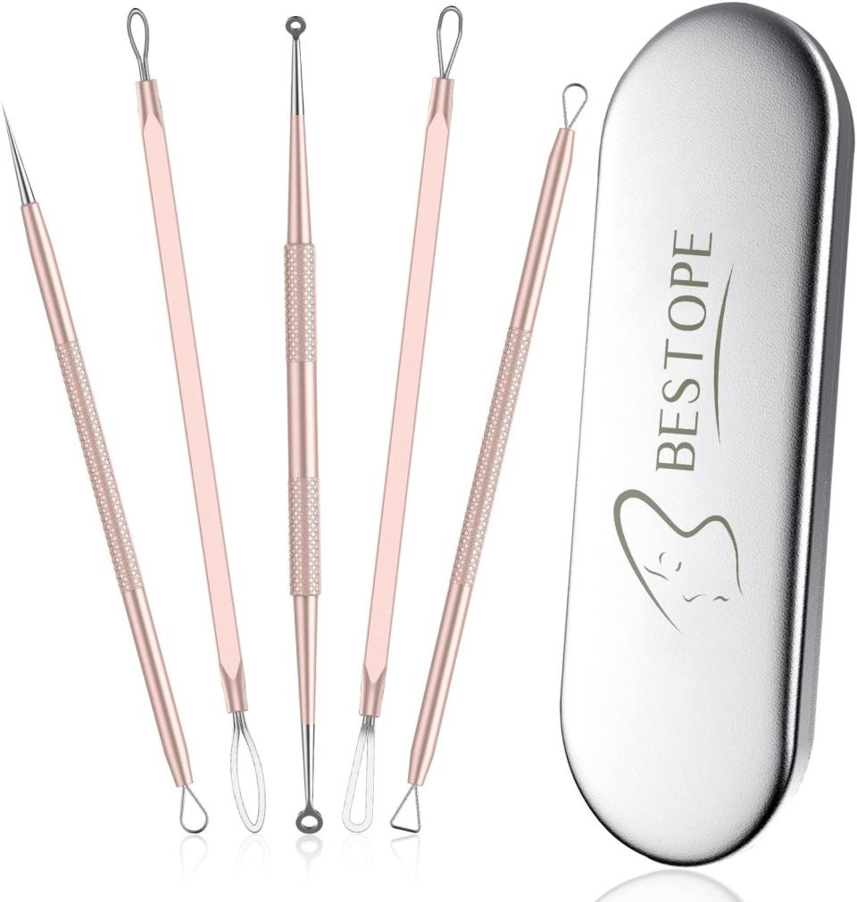 BESTOPE 5 Pack Blackhead Extractor Professional Blackhead Remover Tools