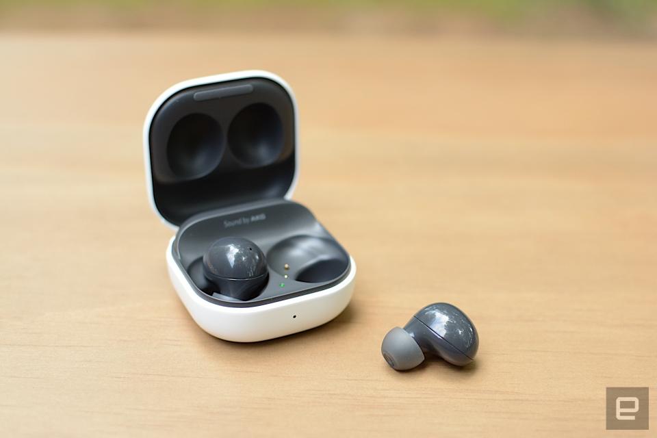 With the Galaxy Buds 2, Samsung adds active noise cancellation to its most affordable true wireless earbuds. This successor to the Galaxy Buds+ are smaller and more comfortable with premium features like wireless charging and adjustable ambient sound. However, ANC performance is only decent and there’s no deep iOS integration like previous models. Still, at this price, Samsung has created a compelling package despite the sacrifices. 