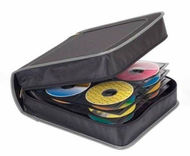 A case full of CDs