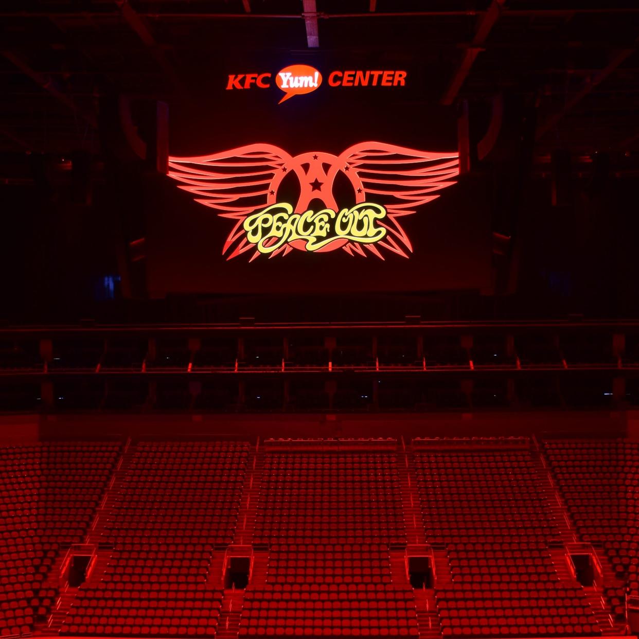 KFC Yum Center social media page hint at an upcoming Aerosmith concert