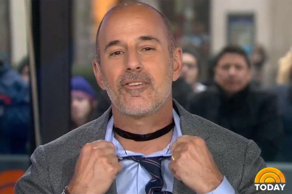 Matt Lauer loves chokers. (Photo: NBC)