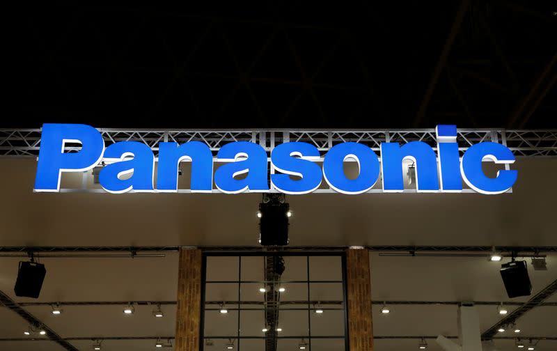 FILE PHOTO: A logo of Panasonic Corp is pictured at the CEATEC JAPAN 2017 in Chiba