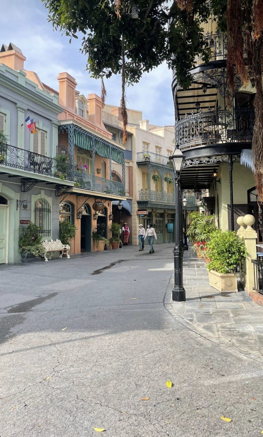 A view of an empty path at Disneyland on June 15.