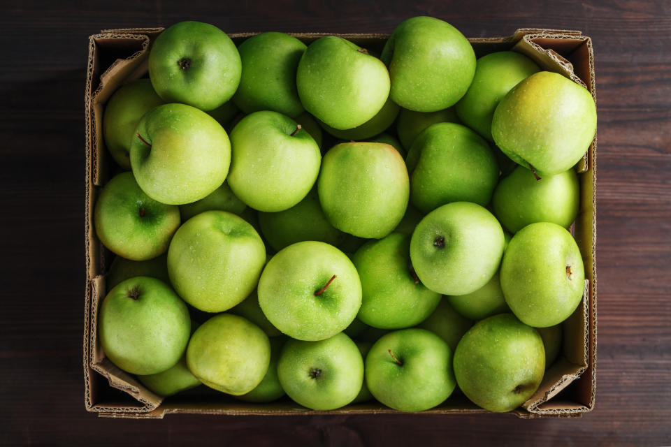 a box of apples