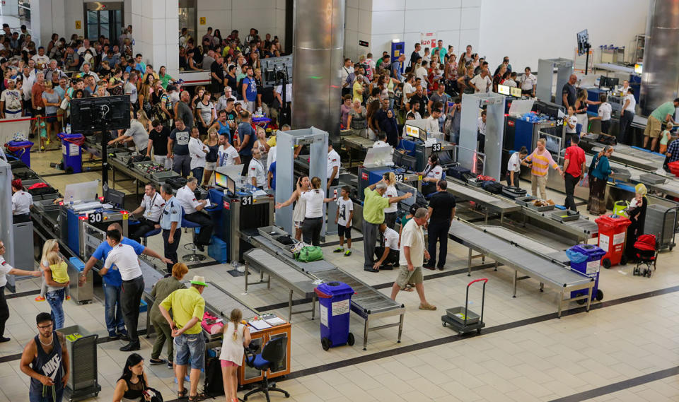 Airport security crackdown: Passengers to show ID, banned from flying if they are flagged as a security risk.