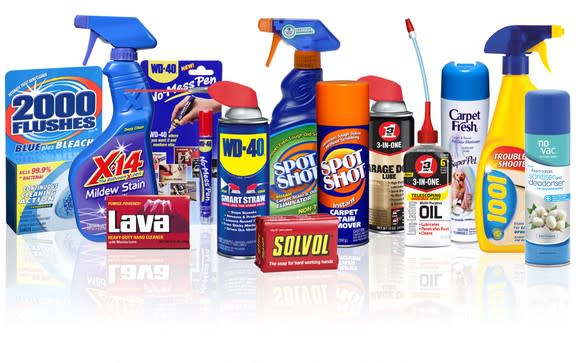 All of WD-40 Company's various maintenance and cleaning products.