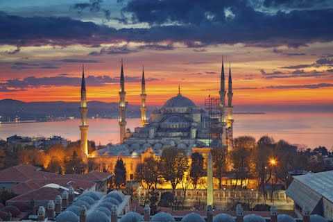 The Blue Mosque in Istanbul - Credit: AP