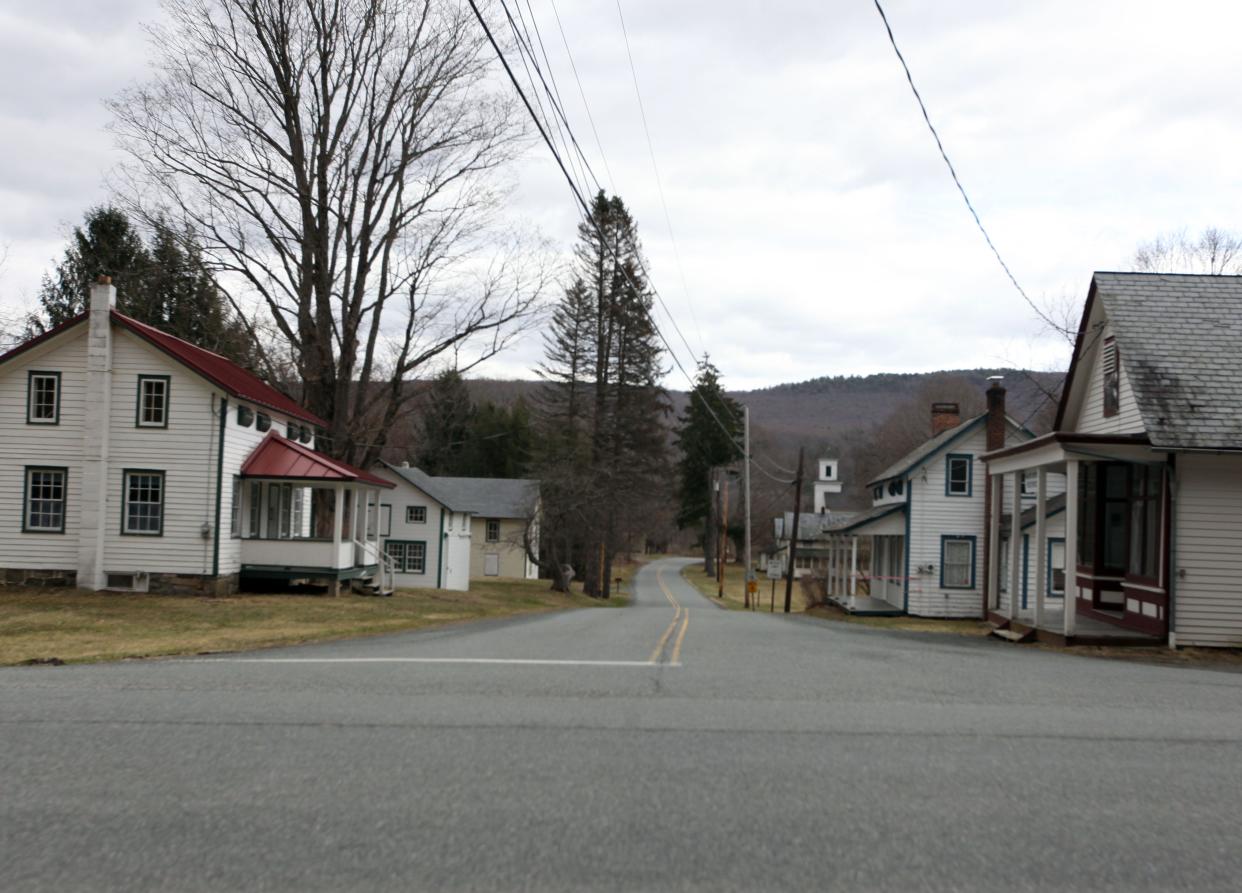 Main Street in Walpack was empty on Tuesday April 8, 2017.