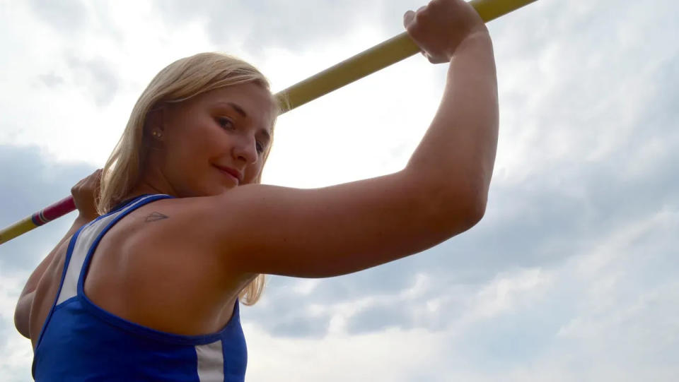 Sydnie Avery was a state champion for Saugatuck in the pole vault.